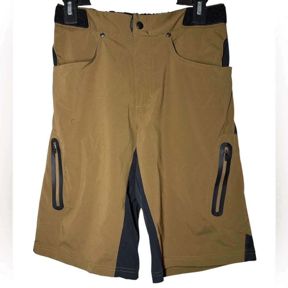 Zoic Men’s Ether Shorts Tan Brown Black Small‎
